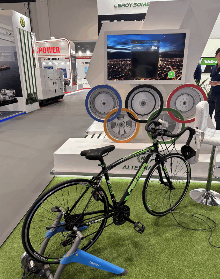 VR cycling experience Paris Nedic Middle East Energy